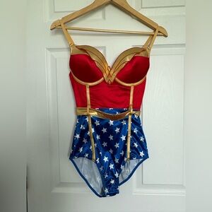 Women's Red and Blue Star-Patterned Costume
